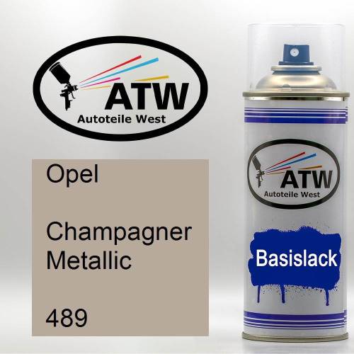 Opel, Champagner Metallic, 489: 400ml Sprühdose, von ATW Autoteile West.